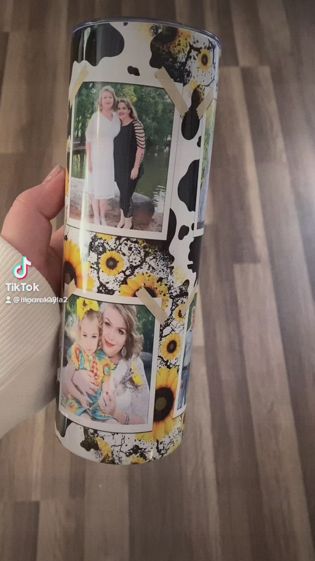Sunflower Cow Personalized Tumbler